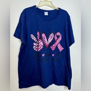 2/$20 ⭐ Peace Love Cure Graphic T Shirt Size 3XL